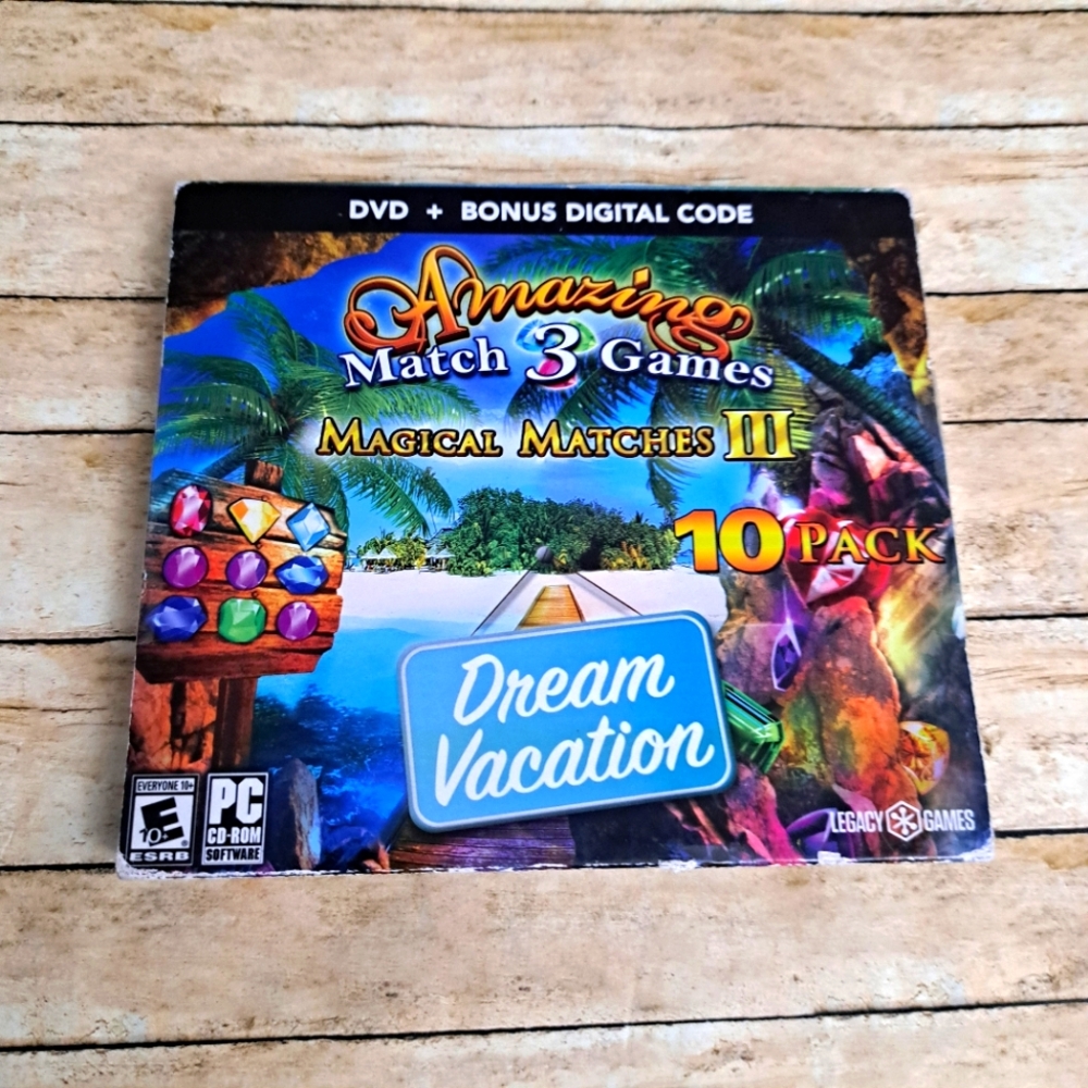 Lagacy Games Amazing Match 3 Games - PC DVD + Bonus Digital Code 10 Pack